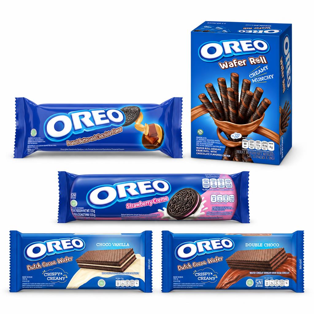 Oreo Kit, 5 biscotti e wafer al gusto burro d&