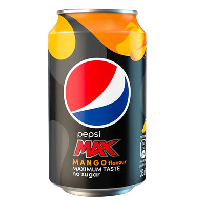 Confezione da 330ml di bevanda al mango Pepsi Max Mango
