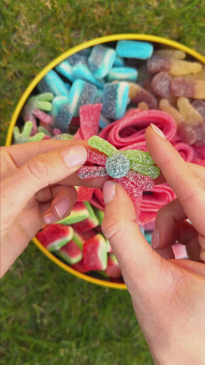 Wunnie bucket fizzy con caramelle gommose frizzanti come polipi