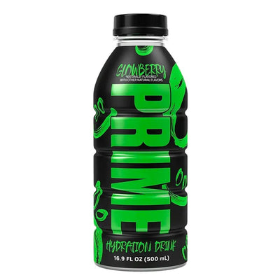 Confezione da 500ml di energy drink alla mela verde Prime Glowberry