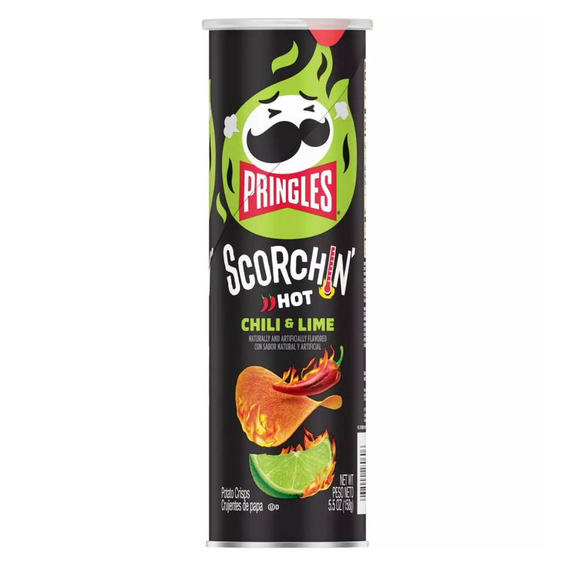 Confezione da 158g di patatine al lime e piccanti Pringles Scorchin