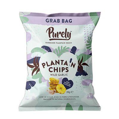 Confezione da 28g di chips di platano Purely Platain Chips
