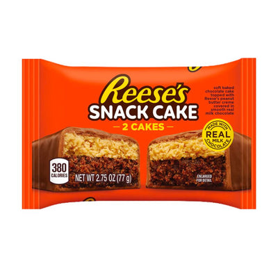 Confezione da 77g di tortine al cioccolato e burro d'arachidi Reese's Snack Cake