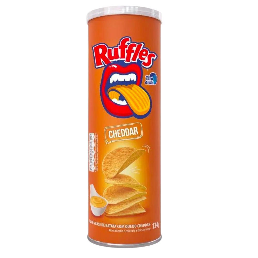Cheedar Ruffles Logo Ruffles Strip Wave Cheddar - patatine al cheddar da 134g – American Uncle