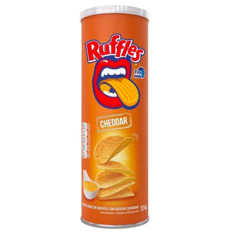 Confezione da 134g di patatine al cheddar Ruffles Strip Wave Cheddar