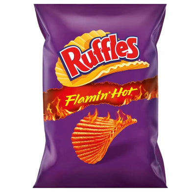 Confezione da 75g di patatine piccanti Ruffles Flamin Hot
