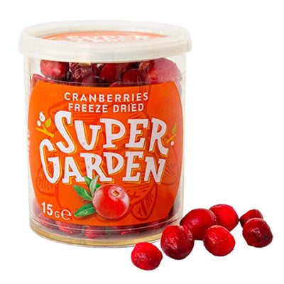 Confezione da 15g di mirtilli essiccati Super Garden Cranberries Freeze Dried