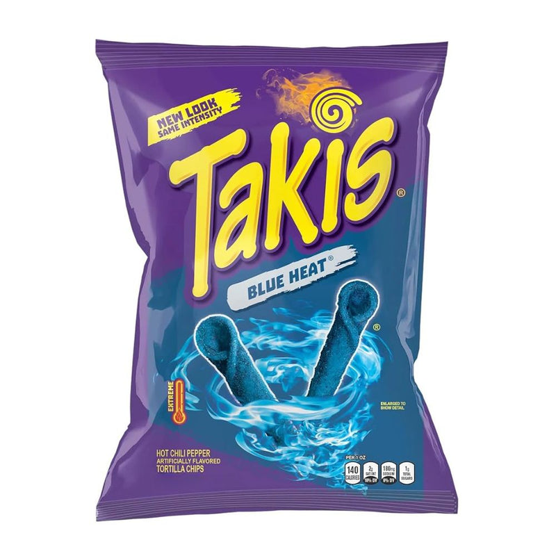 Takis Blue Heat, riccioli di tortillas piccanti da 65g