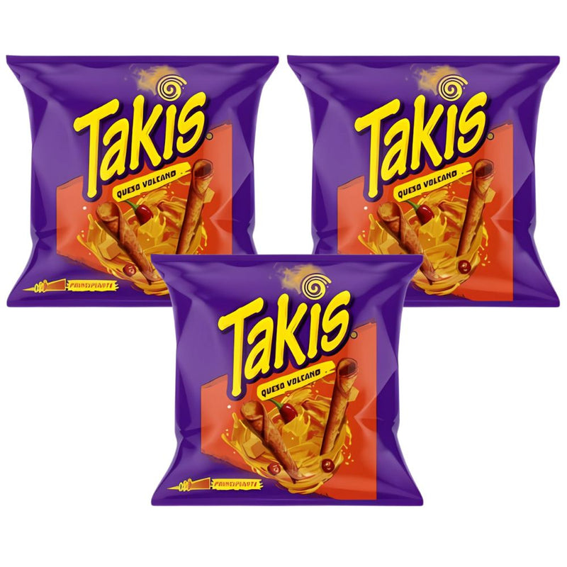 3 confezioni di patatine piccanti Takis Queso Volcano
 