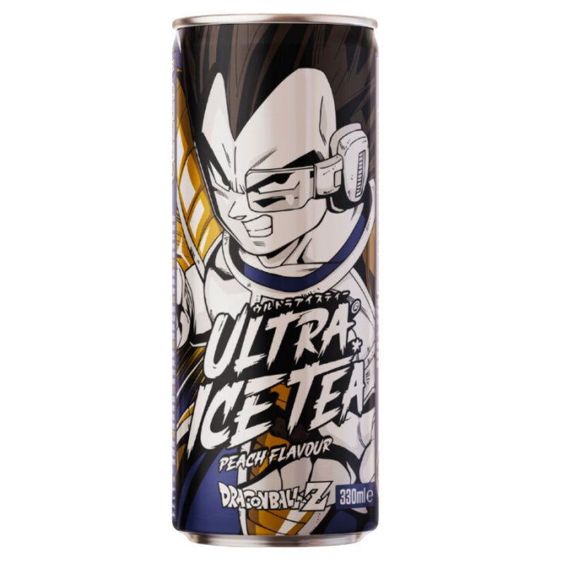 Confezione da 330ml di tè alla pesca Dragon Ball Vegeta