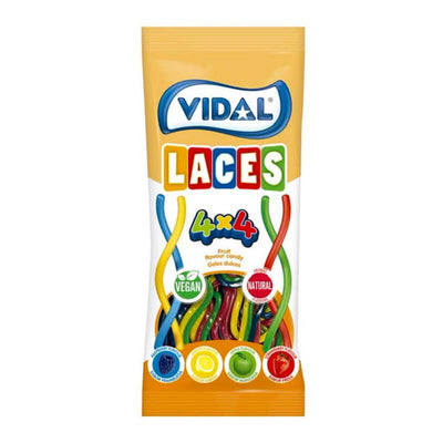 Confezione da 85g di caramelle gommose vegane Vidal Laces