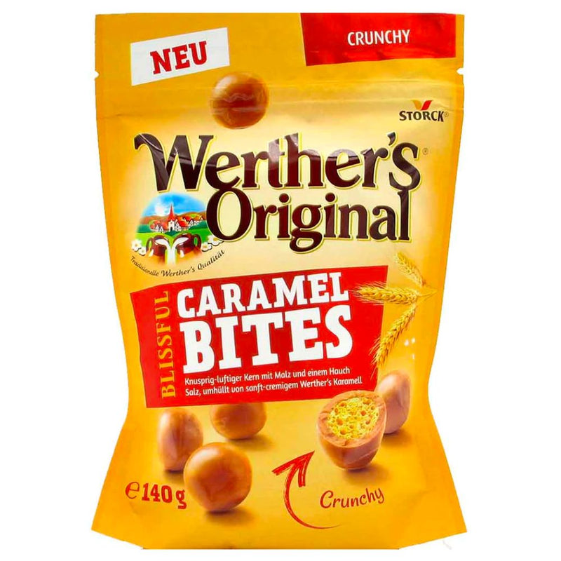 Confezione da 140g di bites al caramello Werther&
