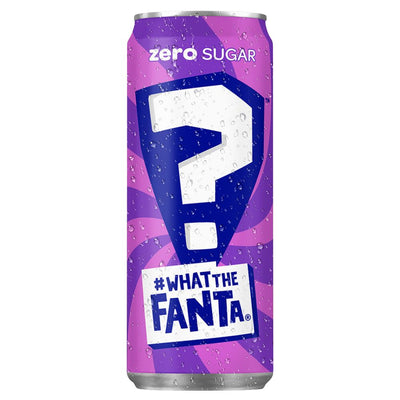 Confezione da 250ml di bevanda al gusto misterioso What the Fanta Purple