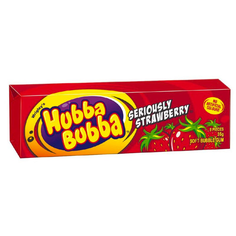 Confezione da 35g di chewing gum alla fragola Hubba Bubba Strawberry