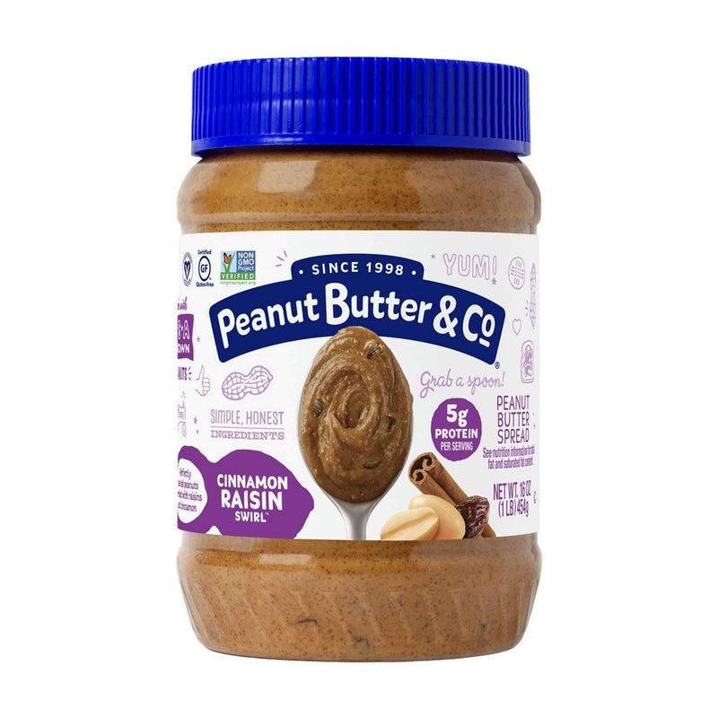 Peanut Butter & Co. Cinnamon Raisin Swirl, crema spalmabile al cioccolato, burro d&