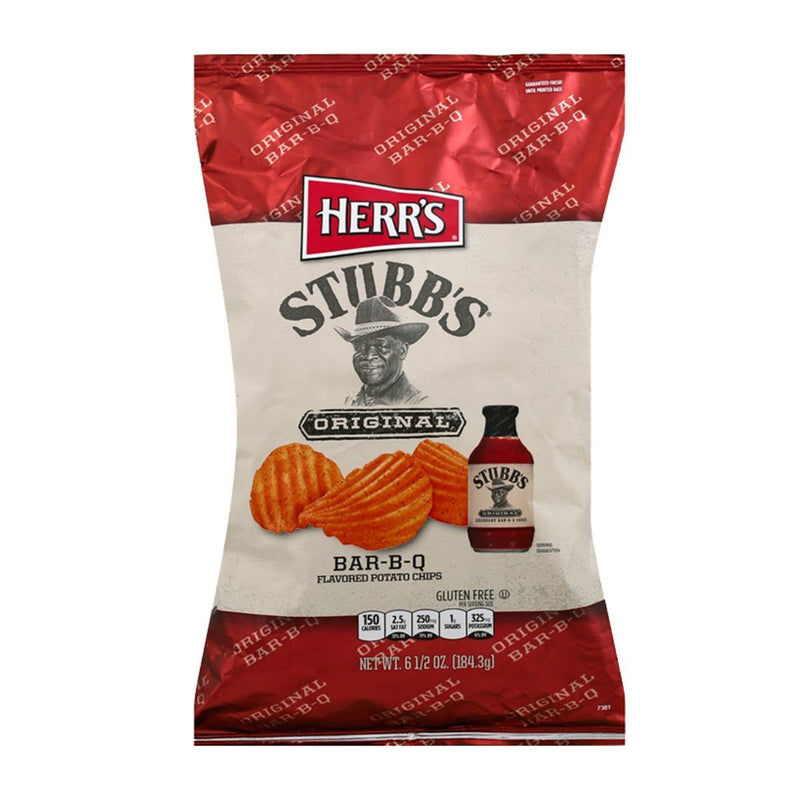 Herr’s Stubb’s BBQ, confezione di patatine alla salsa barbecue Stubb’s da 184g (3825284251745)