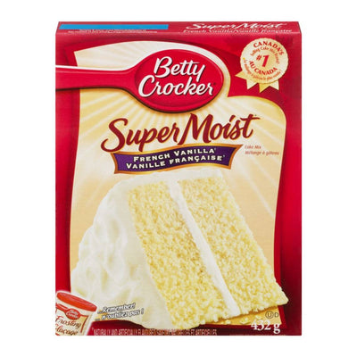 Betty Crocker Super Moist French Vanilla Cake mix, preparato per torta umida alla vaniglia da 432g (3827252920417)