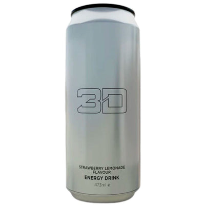 Confezione da 473ml di energy drink a fragola e limone 3D Strawberry Lemonade Flavour Energy Drink