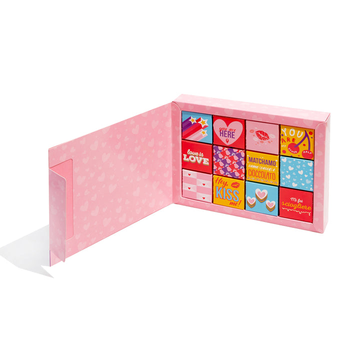 Love Bites Box, confezione da 12 scatoline di cioccolatini e caramelle
