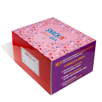 Snackin’ Love Box, scatola da 40 prodotti dolci, salati e bevande