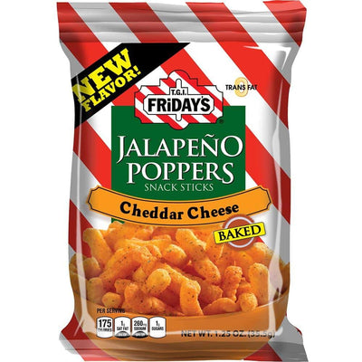 TGI Fridays Jalapeño Poppers Cheddar Cheese, patatine all'jalapeño e cheddar da 35.5g (1954206580833)
