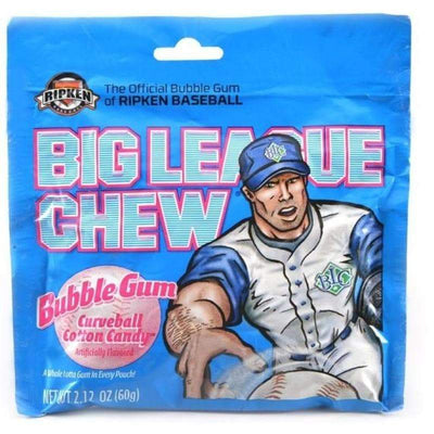 Big League Chew Bubble Gum Curveball Cotton Candy, chewing gum allo zucchero filato da 60g (1954236661857)