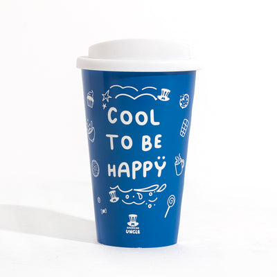 Cup termica Cool to be Happy, bicchiere termico da 350 ml con coperchio a vite 15,5 x ø 9,5 cm