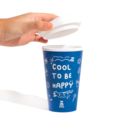 Cup termica Cool to be Happy, bicchiere termico da 350 ml con coperchio a vite 15,5 x ø 9,5 cm