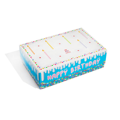 Birthday box, scatola a forma di torta di compleanno da 15 snack dolci e salati