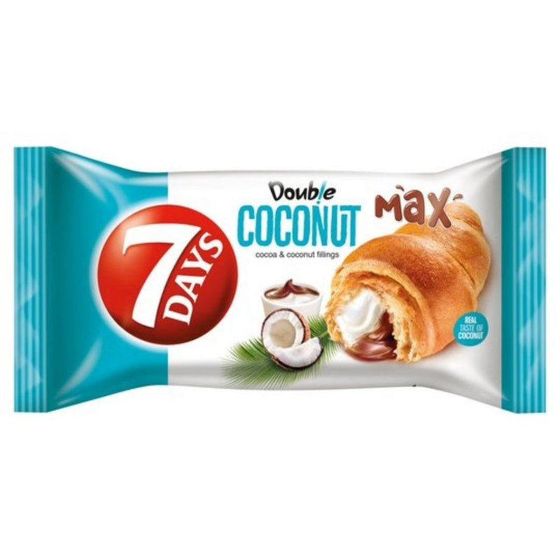 7 Days Double Coconut & Cocoa Croissant, cornetto al cocco e cioccolato da 110g (4693605875809)