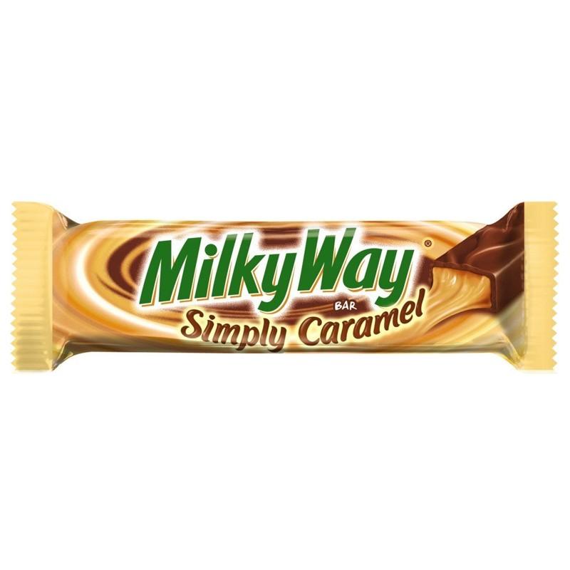 MilkyWay Simply Caramel Bar, barretta al cioccolato ed extra caramello da 54,1g (1954213003361)