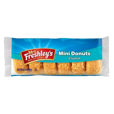 Mrs. Freshley's Mini Donuts Crunch, ciambelle rivestite di zucchero da 96g (1977191465057)