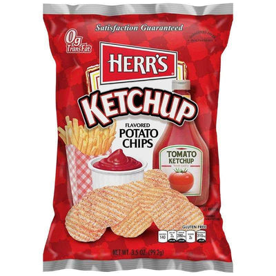 Herr's Ketchup Potato Chips, patatine al ketchup nel formato maxi (1977192087649)