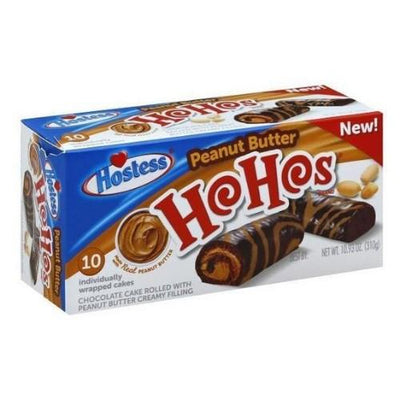 Hostess HoHos Peanut Butter, girelle al cioccolato e burro d'arachidi nel formato da 10 pezzi (2029344981089)