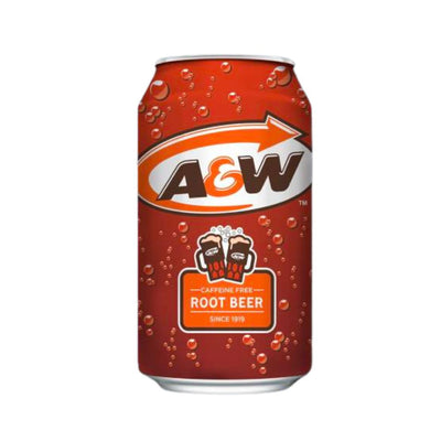 Confezione da 355ml di A&W Root Beer Caffeine Free