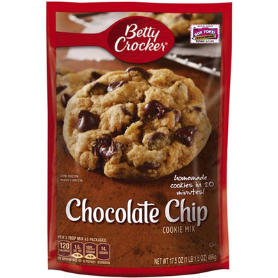 Betty Crocker Cookie Mix Chocolate Chip Maxi, preparato per biscotti con gocce di cioccolato da 400g