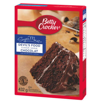 Confezione di preparato per dolci Betty Crocker Super Moist Devil's Food al cioccolato da 432g