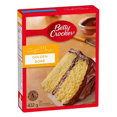 Confezione da 432g di preparato per torte alla vaniglia Betty Crocker Super Moist Golden Dorè