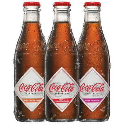 3 Coca Cola Specialty (Albicocca e Pino, Mela e Sambuco, Mora e Ginepro), bevande in edizione limitata da 250ml (4727034839137)