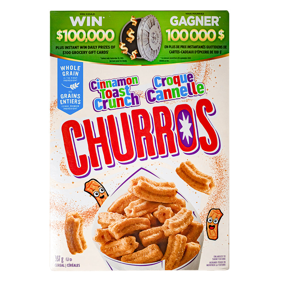 Cinnamon Toast Crunch Churros Cereal – Uncle Churros - alla cereali 337g cannella da American