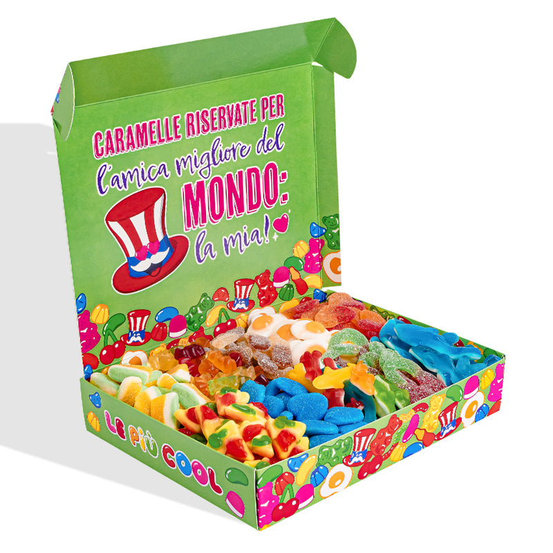 Candy box “Best Friends Forever” - scatola di caramelle gommose da comporre  con le preferite della tua migliore amica – American Uncle