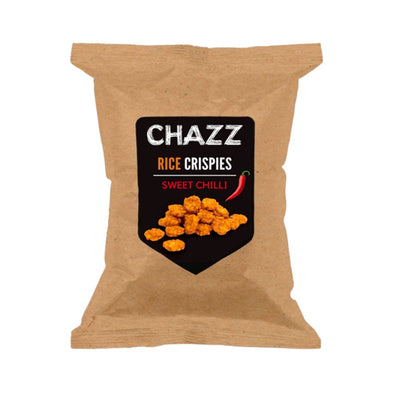 Confezione da 100g di riso soffiato al peperoncino Chazz Rice Crispies Sweet Chilli