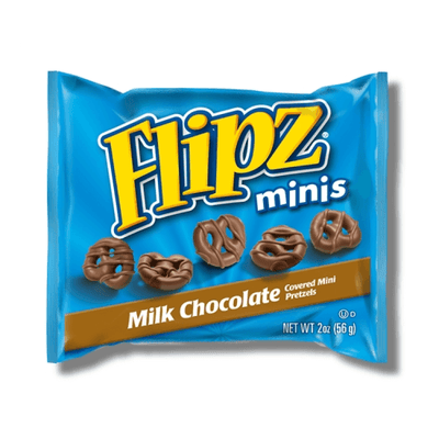Flipz Minis Milk Chocolate Covered Mini Pretzels, pretzel al cioccolato da 56g (1954226634849)