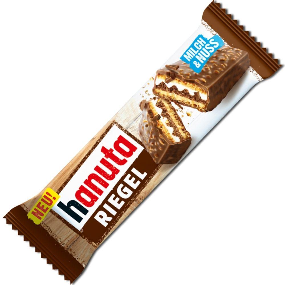 Ferrero Hanuta Riegel - wafer al cacao ripieno di crema al latte e alle ...