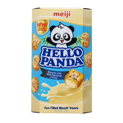 Hello Panda Milk Flavored, biscotti a forma di panda ripieni di crema al latte da 50g
