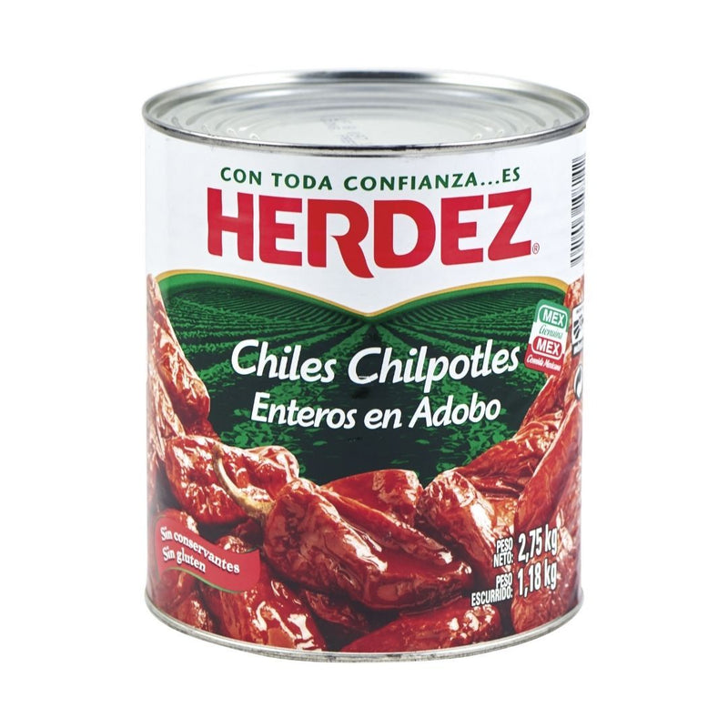 Herdez Chiles Chiplotes Enteros en Adobo, salsa messicana piccante da 215g