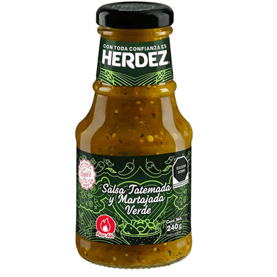 Confezione da 240g di salsa piccante al gusto affumicato Herdez Salsa Totemanda y Martajada Verde