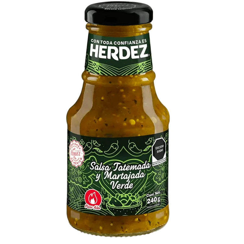 Confezione da 240g di salsa piccante al gusto affumicato Herdez Salsa Totemanda y Martajada Verde