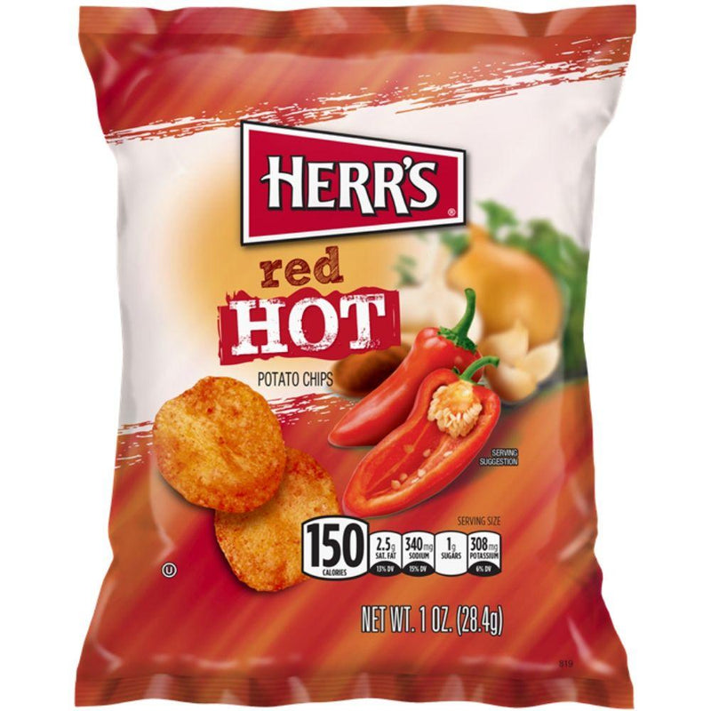 Herr's Red Hot - patatine al peperoncino rosso da 28.4g – American Uncle