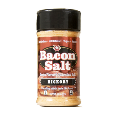 J&D's Hickory Bacon Salt, confezione di aroma al bacon grigliato affumicato con legno di noce americano da 70g (4045484359777)